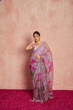 Kumud Mauve Organza Silk Saree - women's fashion mart