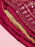 Maroon Georgette Sequins Worked Lehenga Choli Set - women's fashion mart