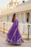 Marvelious Viscous Jacquard Sequins Embroidered Lehenga Choli Set - women's fashion mart