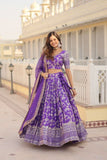Marvelious Viscous Jacquard Sequins Embroidered Lehenga Choli Set - women's fashion mart
