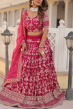 Marvelious Viscous Jacquard Sequins Embroidered Lehenga Choli Set - women's fashion mart