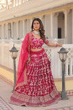 Marvelious Viscous Jacquard Sequins Embroidered Lehenga Choli Set - women's fashion mart