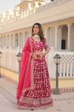 Marvelious Viscous Jacquard Sequins Embroidered Lehenga Choli Set - women's fashion mart