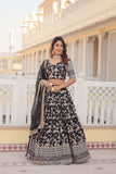 Marvelious Viscous Jacquard Sequins Embroidered Lehenga Choli Set - women's fashion mart