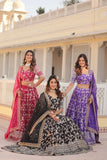 Marvelious Viscous Jacquard Sequins Embroidered Lehenga Choli Set - women's fashion mart