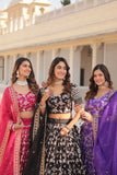 Marvelious Viscous Jacquard Sequins Embroidered Lehenga Choli Set - women's fashion mart