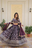 Marvelious Viscous Jacquard Sequins Embroidered Lehenga Choli Set - women's fashion mart
