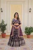 Marvelious Viscous Jacquard Sequins Embroidered Lehenga Choli Set - women's fashion mart