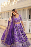 Marvelious Viscous Jacquard Sequins Embroidered Lehenga Choli Set - women's fashion mart