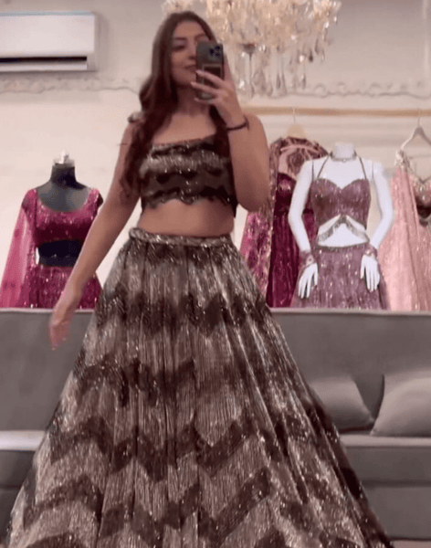 Most Beautiful Latest Designer Shimmer And Sequence Work Lehenga Choli - women's fashion mart
