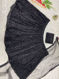 Black colour fully sequence work lehenga choli -Lehenga Choli Black women's fashion mart