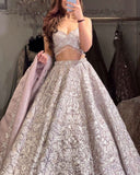 Lilac purple thread sequence work lehenga choli -Lehenga Choli Purple women's fashion mart