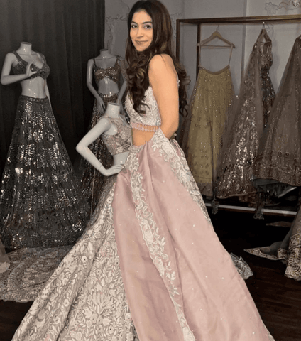 Lilac purple thread sequence work lehenga choli -Lehenga Choli Purple women's fashion mart