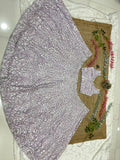 Lilac purple thread sequence work lehenga choli -Lehenga Choli Purple women's fashion mart