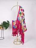 Multi Color Digital Print And Lagadi Patta Gaji Silk Dupatta - women's fashion mart