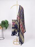 Navy Blue Color Digital Print And Lagadi Patta Gaji Silk Dupatta - women's fashion mart