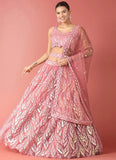 Fabulous Embroidered Classic Pink Lehenga Choli - women's fashion mart