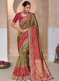 Luxurious Pure Kanjivaram With Patola Work Traditional Saree - women's fashion mart