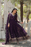 Outstanding Faux Georgette Rich Sequins Worked Designer Gown - women's fashion mart