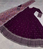 Outstanding Faux Georgette Zari Sequins Worked Gown -Gowns Black / S women's fashion mart