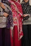 Outstanding Viscous Jacquard Sequins Embroidered Top Sharara Suit -Salwar Kameez Black / M women's fashion mart