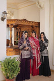 Outstanding Viscous Jacquard Sequins Embroidered Top Sharara Suit -Salwar Kameez Black / M women's fashion mart