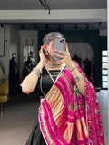 Black Color Lace Touch Up Silk Georgette Chaniya Choli