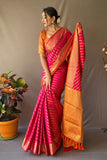 Hot Pink Patola Saree -Patola Saree Default Title women's fashion mart