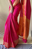 Magenta Pink Patola Saree -Patola Saree Default Title women's fashion mart