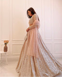 Cream atin silk padding lehnga with sequence work - INSPIRED | Ready To Wear  women's fashion mart