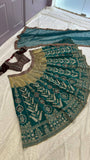 Green Mulmul silk lehnga with thread , zari , dori & sequins work - INSPIRED | Ready To Wear  women's fashion mart