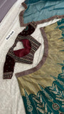 Green Mulmul silk lehnga with thread , zari , dori & sequins work - INSPIRED | Ready To Wear  women's fashion mart
