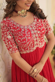 Rama georgette Embroidered A-line gown -Gowns M / Rama women's fashion mart