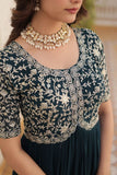 Rama georgette Embroidered A-line gown -Gowns M / Rama women's fashion mart