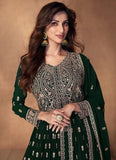 Iconic Faux Georgette Embroidered Anarkali Suits -Anarkali Suit Wine / M women's fashion mart