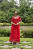 Gorgeous Zari Sequins Luxury Embroidered Faux Blooming Gown - women's fashion mart