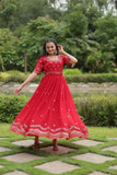 Gorgeous Zari Sequins Luxury Embroidered Faux Blooming Gown - women's fashion mart