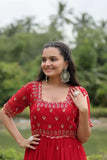 Gorgeous Zari Sequins Luxury Embroidered Faux Blooming Gown - women's fashion mart