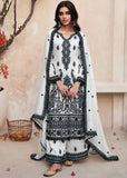 Stunning Black and White Chinon Embroidered Palazzo Suit - women's fashion mart