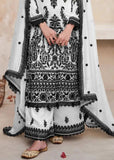 Stunning Black and White Chinon Embroidered Palazzo Suit - women's fashion mart