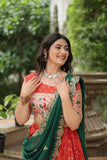 Luxurious and Exquisite Jacquard Silk Meena Weaved Lehenga Choli - women's fashion mart