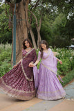 Elegant Luxurious Jacquard Golden Embroidered Lehenga Choli - women's fashion mart
