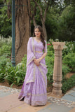 Elegant Luxurious Jacquard Golden Embroidered Lehenga Choli - women's fashion mart