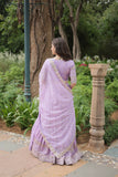 Elegant Luxurious Jacquard Golden Embroidered Lehenga Choli - women's fashion mart