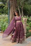 Elegant Luxurious Jacquard Golden Embroidered Lehenga Choli - women's fashion mart