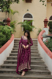 Exquisite Designer Sequined Embroidered Chinon  Sharara Suit - women's fashion mart