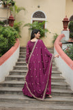 Exquisite Designer Sequined Embroidered Chinon  Sharara Suit - women's fashion mart
