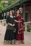 Exquisite Silk Heavy Sequins Embroidered Palazzo Suit - women's fashion mart