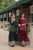 Exquisite Silk Heavy Sequins Embroidered Palazzo Suit - women's fashion mart