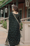 Exquisite Silk Heavy Sequins Embroidered Palazzo Suit - women's fashion mart